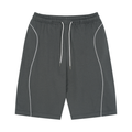 Unisex Piping Drawstring Shorts